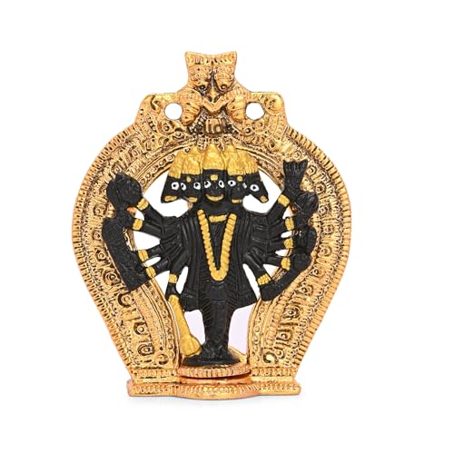 Gellon Panchmukhi Hanuman Ji Murti for Door Entrance Statue Wall Hanging Showpiece in Matte Black Finish - Image 3