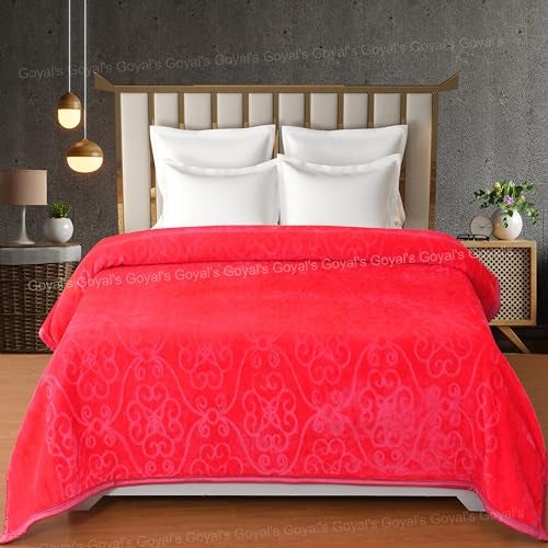 Goyal's Mink 500 TC Single Bed Blanket for Winter (Pink) - Image 2