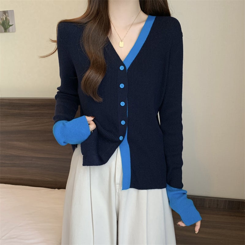 New Sense Of Design Knitted Cardigan Design Shows 2025 Elegant, Covering The Flesh, Reducing Age And Slimming Look Knitted Knitwear Top - Image 1