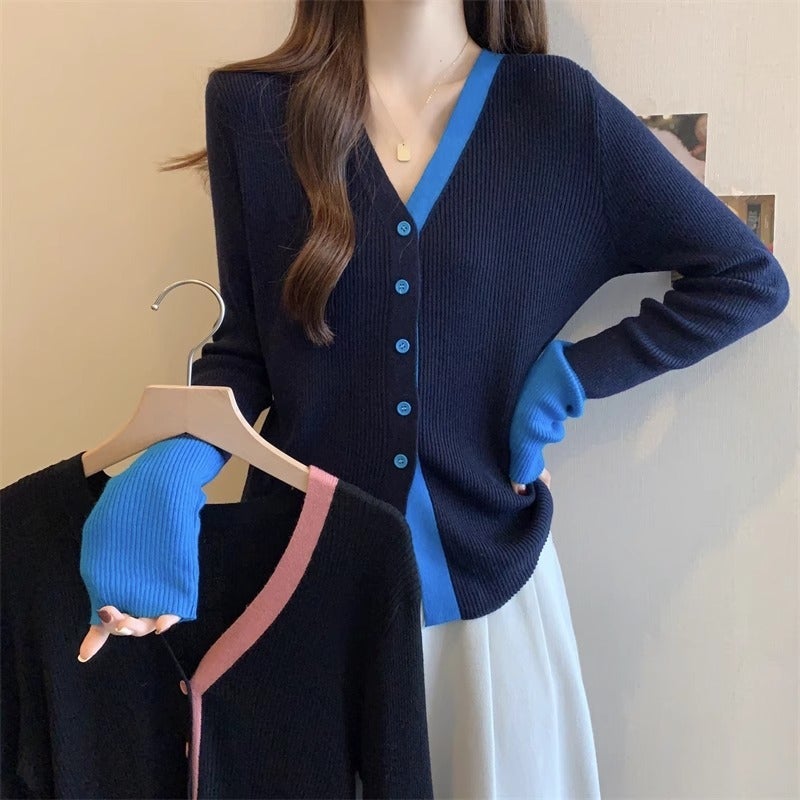New Sense Of Design Knitted Cardigan Design Shows 2025 Elegant, Covering The Flesh, Reducing Age And Slimming Look Knitted Knitwear Top - Image 2