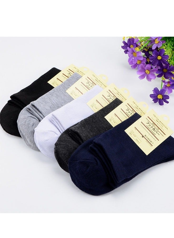 Muyixin 5 أزواج من الجوارب القطنية متعددة الألوان مريحة وجيدة التهوية لأي نزهة رياضية في الهواء الطلق - Image 4