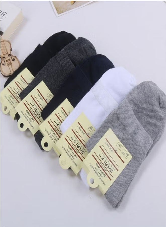 Muyixin 5 أزواج من الجوارب القطنية متعددة الألوان مريحة وجيدة التهوية لأي نزهة رياضية في الهواء الطلق - Image 3