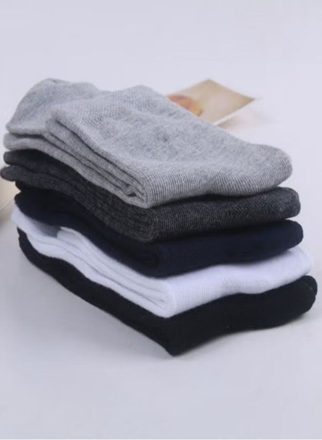 Muyixin 5 أزواج من الجوارب القطنية متعددة الألوان مريحة وجيدة التهوية لأي نزهة رياضية في الهواء الطلق - Image 2