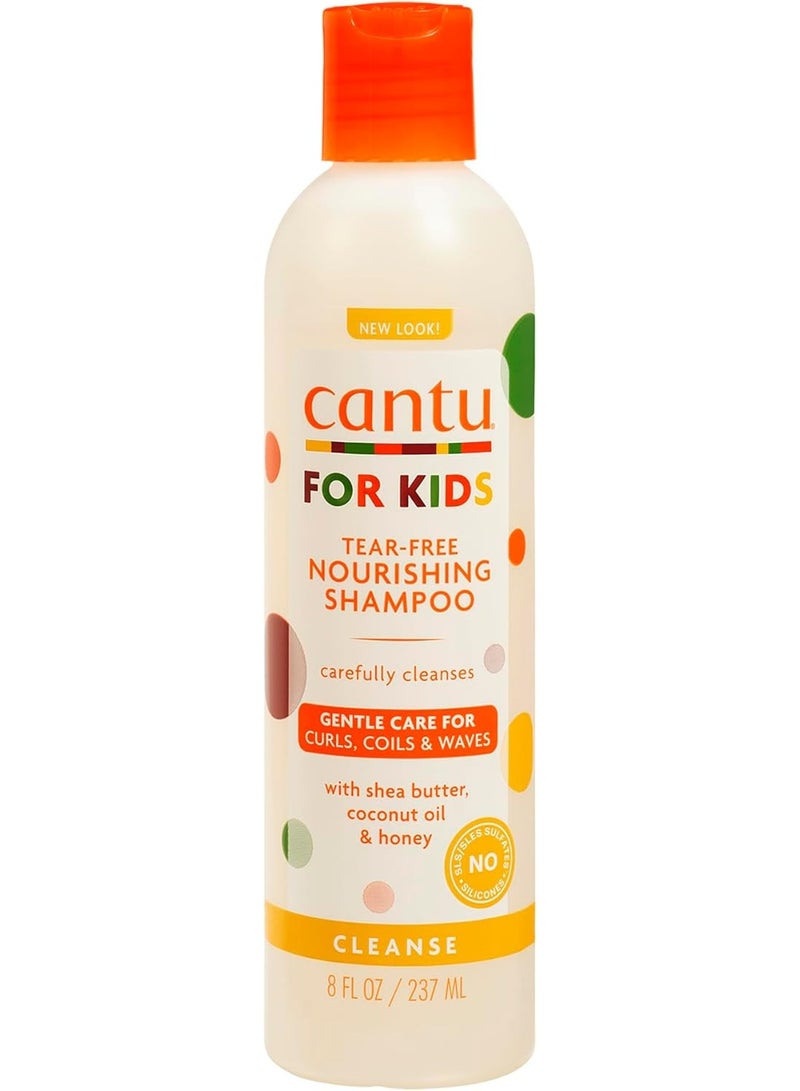 كانتو مجموعة كانتو للعناية بشعر الأطفال - شامبو مغذي لا يسبب الدموع + كريم تجعيد لتحديد وتنعيم التجعيدات، مع زبدة الشيا وزيت جوز الهند والعسل - Image 2