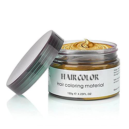 Acosexy Temporary Hair Color Wax Dye,Hair Spray Color, Gold Hair Wax Color, Kids Temporay Hair Wax Dye Ash for Halloween Cosplay,Party,Masquerade (Gold, 120g) - Image 5
