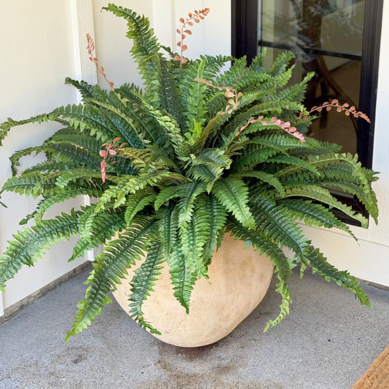 CQURE 45" Fake Ferns Artificial Plants Large,Set of 2 Artificial Boston Ferns Faux Hanging Fake Plants for Outdoors Planter Home Garden Decor,60 Branches - Image 4
