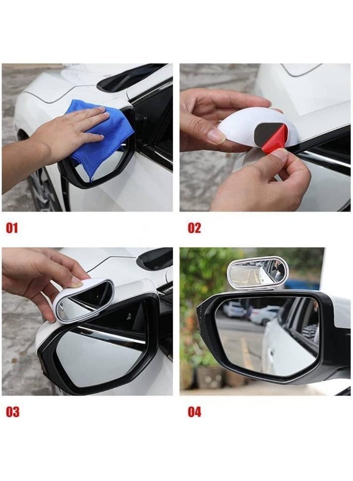 أعمى بقعة السيارات مرآة الرؤية الخلفية مستطيلة ، أعمى بقعة السيارات الخلفية عرض لصق مرآة الرؤية الخلفية ، قابل للتعديل أعمى بقعة محدبة ، زاوية واسعة الجانب مرآة الرؤية الخلفية ، سهلة التركيب ، ومناسبة لسيارات الركاب والشاحنات وسيارات الدفع الرباعي - Image 5