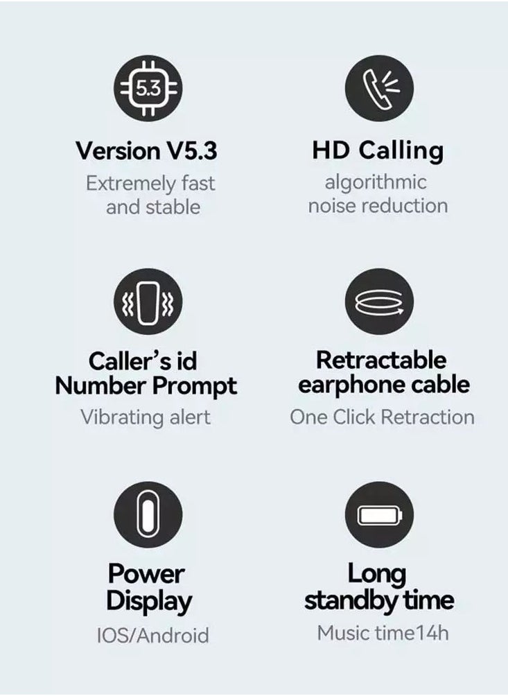 Fineblue F520 Bluetooth Headset Retractable Vibration Noise Cancelling With Microphone Volume Control  - Image 4