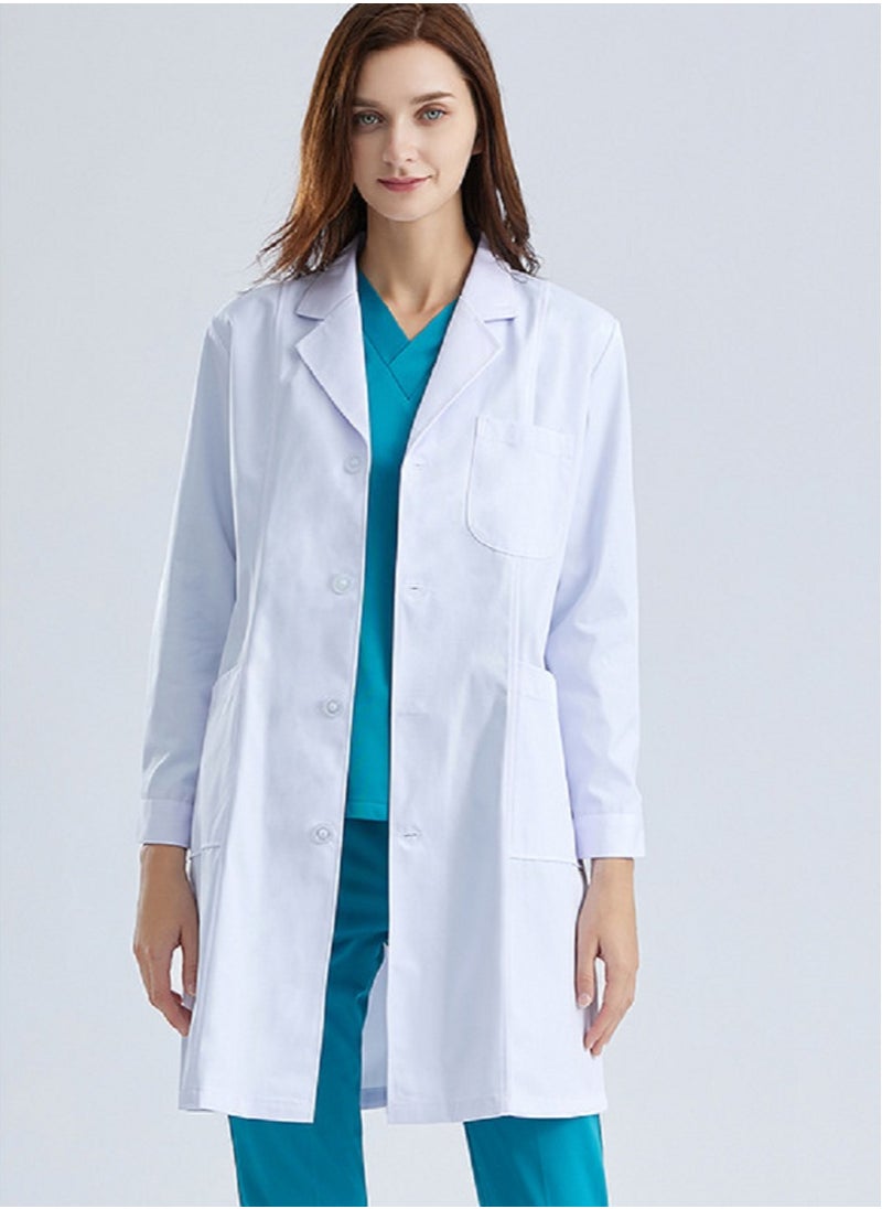 Gasin Long Sleeves Lab Coat White  - Image 1