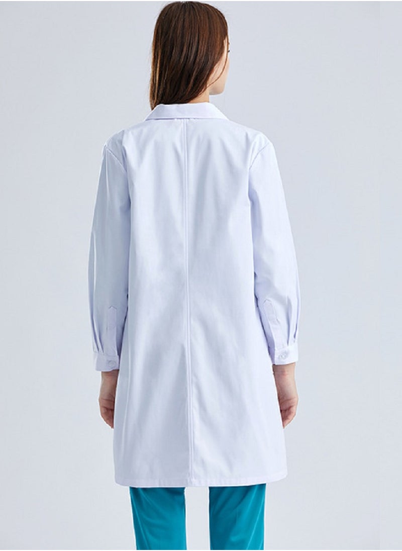 Gasin Long Sleeves Lab Coat White  - Image 2