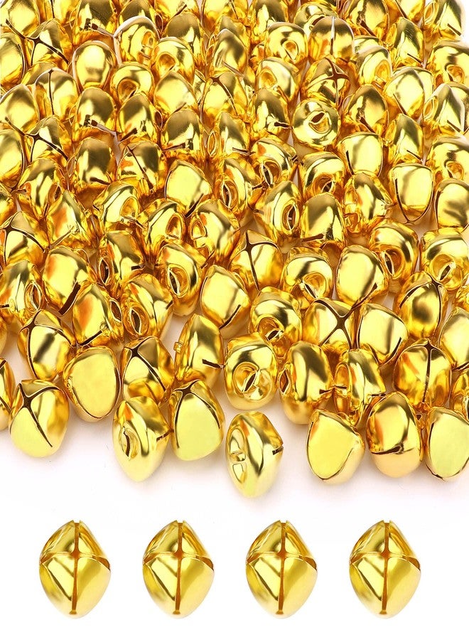 Augshy 100 Pieces Jingle Bells 4/5Inch Craft Bell Bulk for Christmas Home and Pet Decorations Xmas Decor Party Favors Supplies (Gold) - Image 1