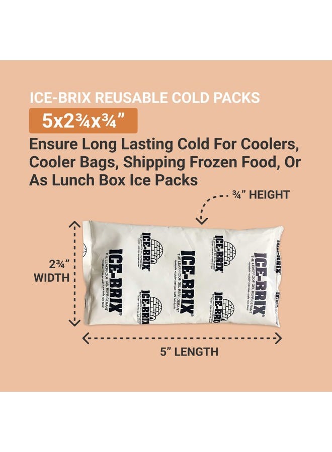 Aviditi Ice-Brix Leakproof Cold Packs, 5" x 2 3/4" x 3/4", Reusable and Food Safe (Case of 96) - Image 2