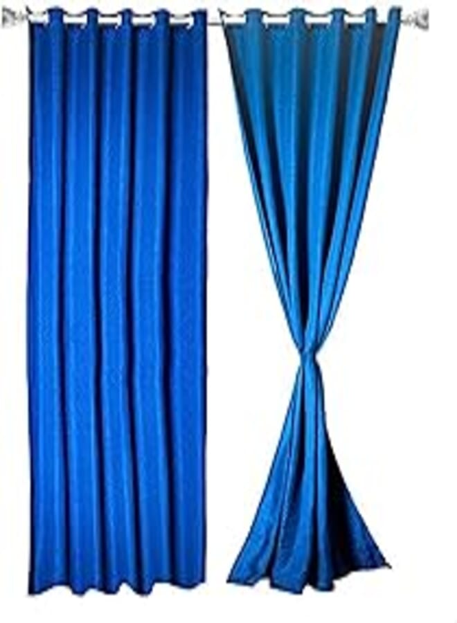 Penguin Classic Silk Patterned Curtain, 140x250 cm - Blue