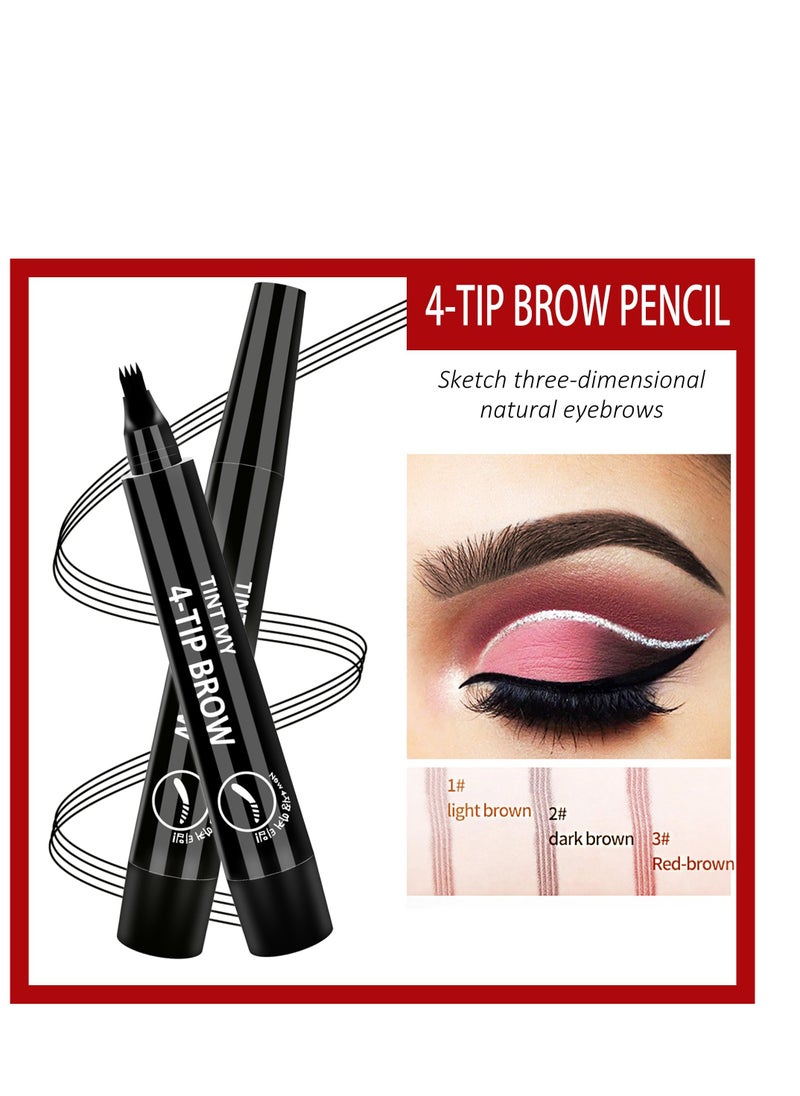 SYOSI - 5 Pack Eyebrow Pencil, Long Lasting Waterproof Eyebrow Pencil, 4-point Brow Lifter and Microbladed Brow Pencil, Suitable for Marking, Filling And Outlining Eyebrow - Image 1