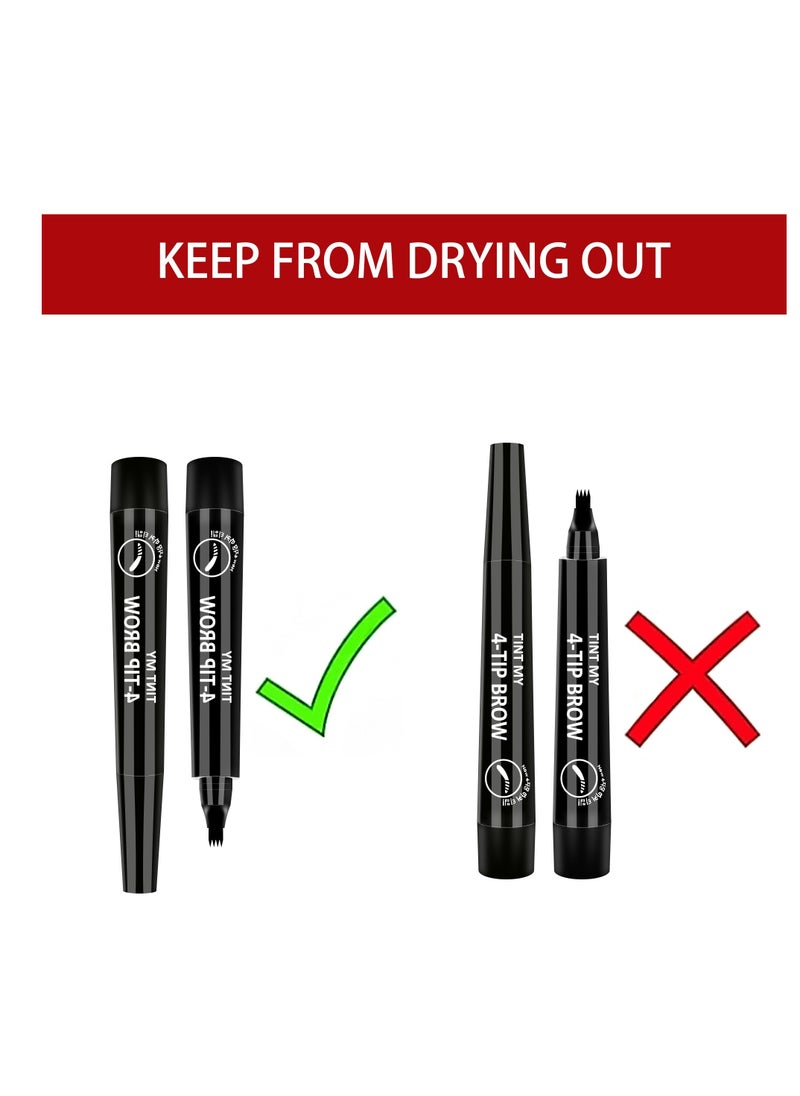 SYOSI - 5 Pack Eyebrow Pencil, Long Lasting Waterproof Eyebrow Pencil, 4-point Brow Lifter and Microbladed Brow Pencil, Suitable for Marking, Filling And Outlining Eyebrow - Image 1