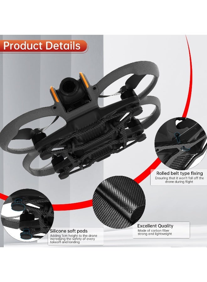 Landing Gear for DJI Avata 2 Accessories, Skintight Carbon Fiber Protect Bar for Avata 2, Safe Landing Without Damaging the Bottom of the Drone, Drone Accessories, Drone Landing Legs Kit - Image 3