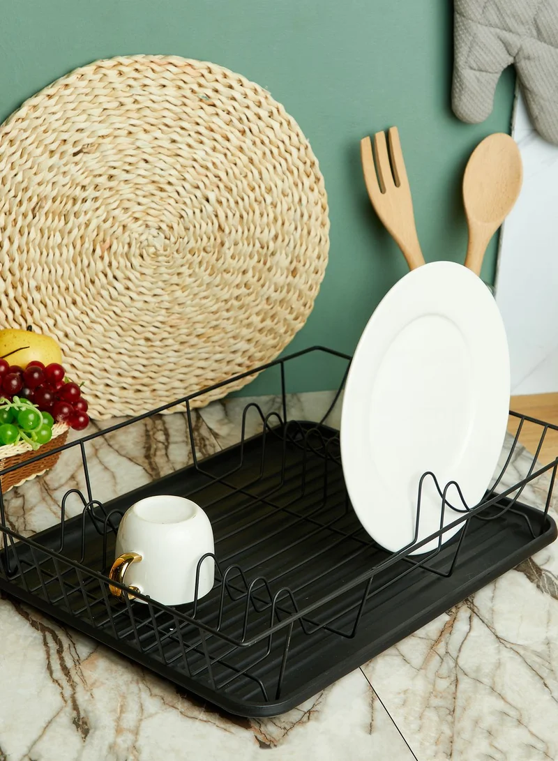 present time Linea Matte Black Dish Rack