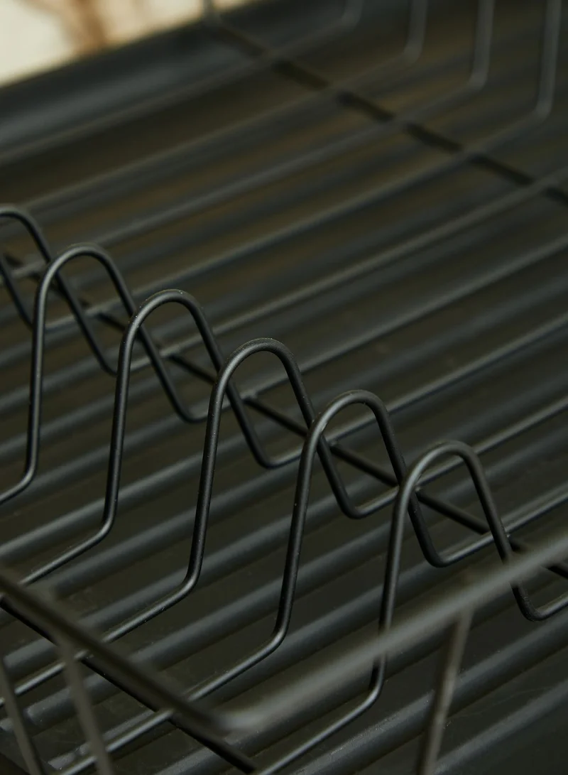 present time Linea Matte Black Dish Rack