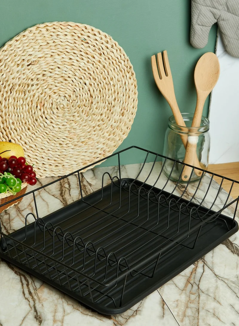 present time Linea Matte Black Dish Rack