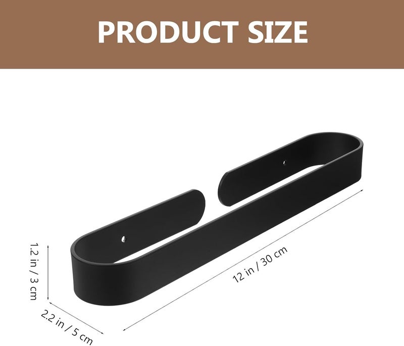 Alasum Wall-Mounted Hand Towel Rack Bathroom Towel Holder 30cm Black Space Aluminum Bathroom Storage Organizer and Kitchen - Image 2