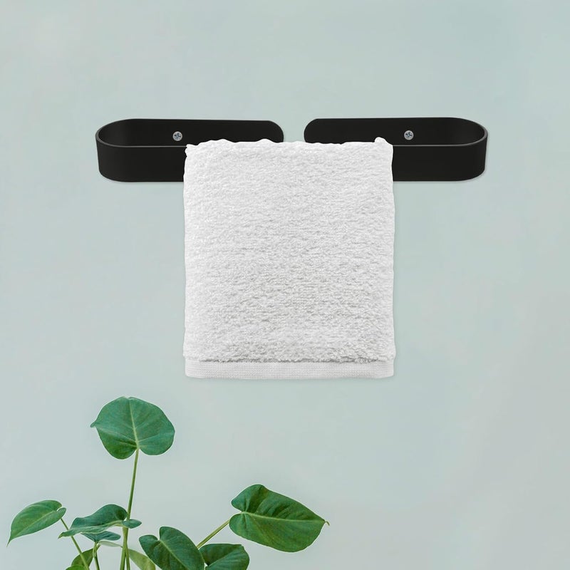 Alasum Wall-Mounted Hand Towel Rack Bathroom Towel Holder 30cm Black Space Aluminum Bathroom Storage Organizer and Kitchen - Image 5