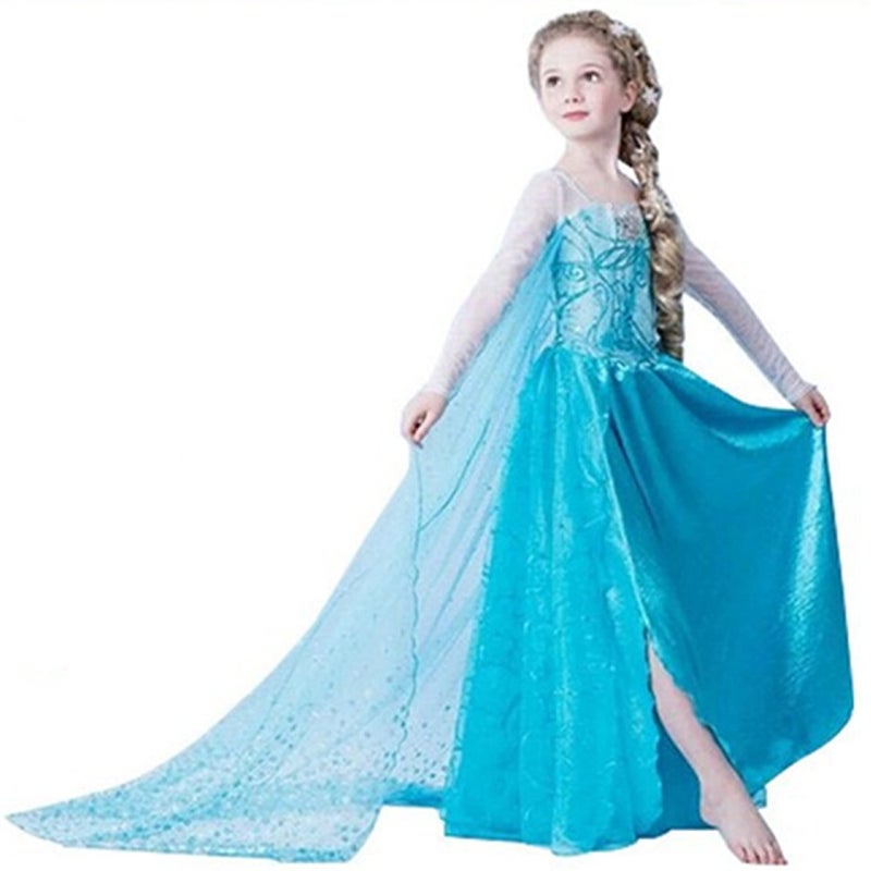 ELSA & ANNA UK1stChoice-Zone Girls Snow Queen Party Outfit Fancy Dress Costume Princess Cosplay FBA-IT&ES-DRESS202 (2-3 years, DRESS-202) - Image 1
