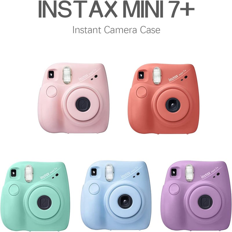 Rieibi Rieibi Mini 7 Case Transparent Crystal Camera Case for Fujifilm Mini 7 Instant Camera Protective PP Cover with Removable Shoulder Strap - Image 2