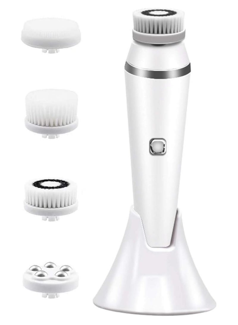 general Facial Cleaning Brush, Waterproof, Electric Rotating, Massage Brush with 4 Brush Heads for Deep Cleaning, Exfoliating, Blackhead Removal - Image 1