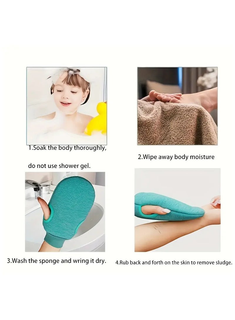 Goolsky 1pc Premium Exfoliating Shower Gloves - Double-Sided Deep Cleanse & Massage - Ultra-Soft Body Scrubber for Daily Skin Revitalization - Perfect Bathing Accessories - Image 2
