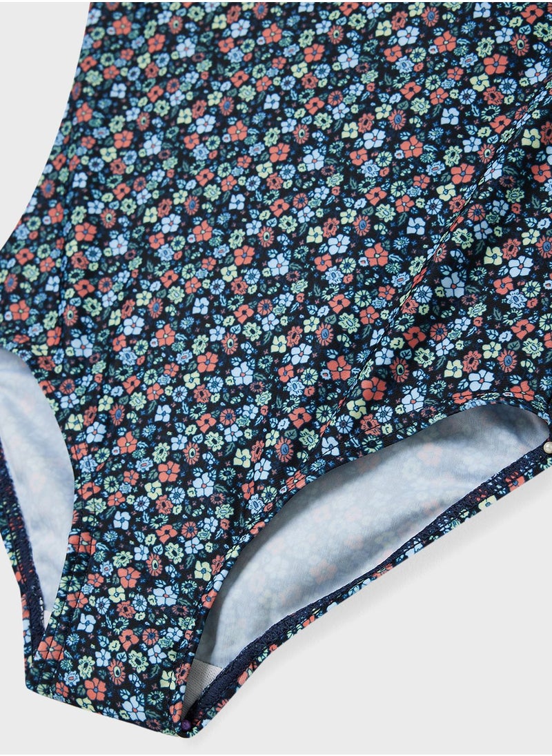 NAME IT - Kids Floral Print Swimsuit - Image 1