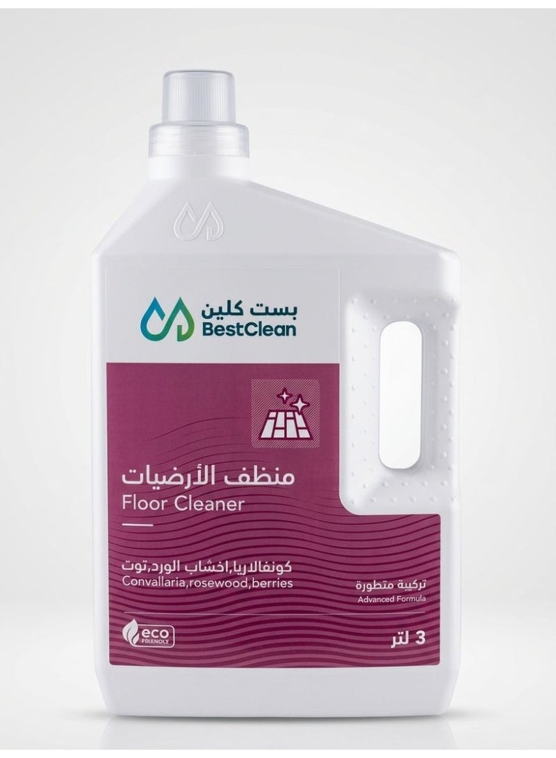 Bestclean Rosewood and berry floor cleaner, 3 liters - Image 1