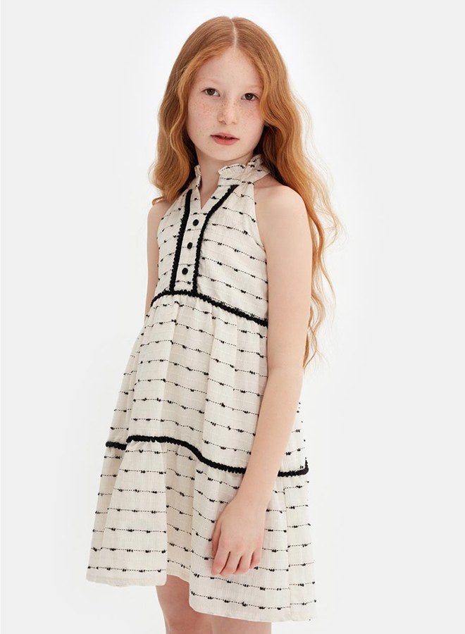 Tyess Girl Ecru Dress - Image 2
