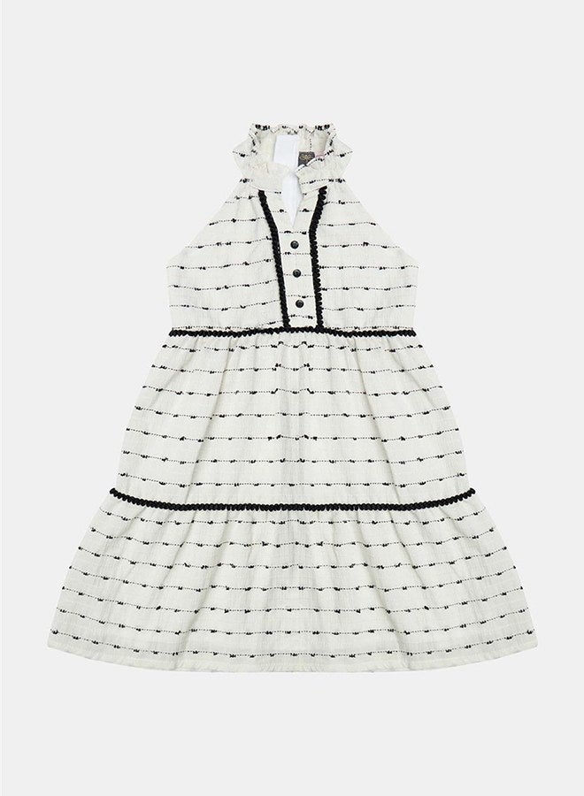Tyess Girl Ecru Dress - Image 5