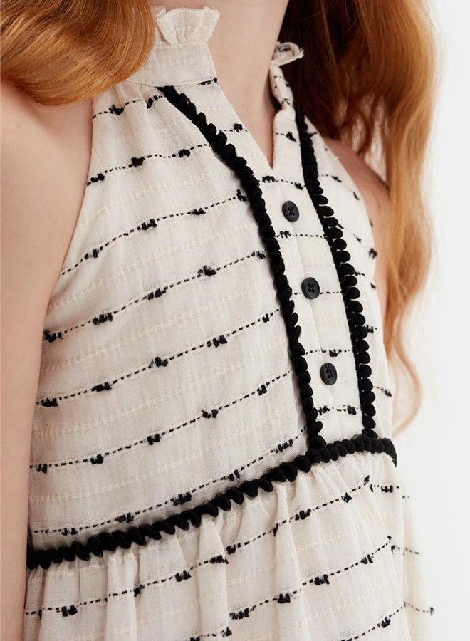 Tyess Girl Ecru Dress - Image 3