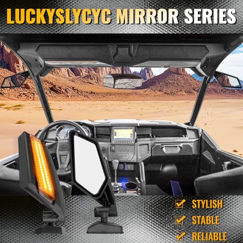 LuckySlycyc X3 Side Mirrors,360°Adjustable Side View Mirror,Compatible with 2017–2025 Can Am x3 Mirrors / X3 Max RS DS Turbo RR,OEM# 715002898 (7305) - Image 5