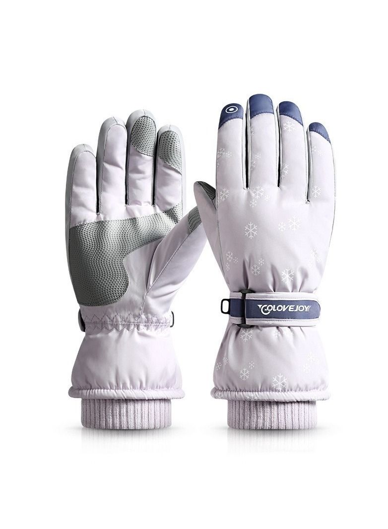 Golovejoy Women's Warm Plush Windproof And Cold Proof Lovely Gloves 