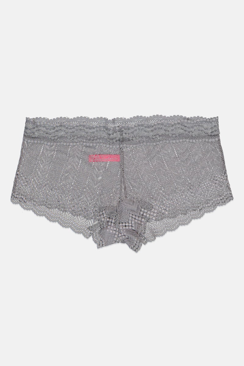 VINCE CAMUTO Women Eyelet Hipster Panties, Grey  - Image 2