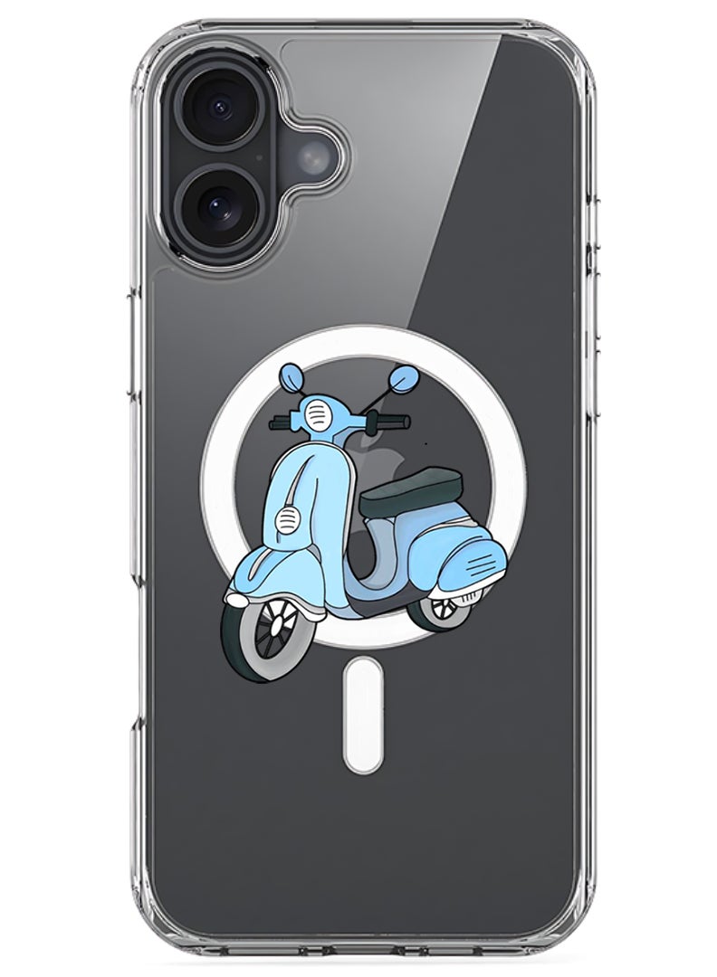 Theodor Magnetic Case for Apple iPhone 17 Compatible with MagSafe Wireless Charging, Shockproof Phone Bumper Cover - Scooter - Image 1