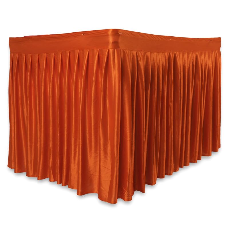 PRIYAKANT SAFAWALA PRIYAKANT SAFAWALA Ganpati Decoration Table Jhalar Ideas at Home Festival and Special Ganesh Chaturthi Decoration Use It Only Table Jhalar Size Length 10 Feet and Height 30 Inches Orange - Image 1