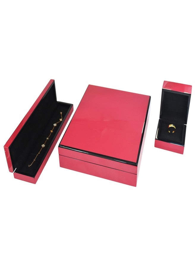 DIAcheck Moon Jewellery Box For Bracelet or Chain (9 x 2.5) (Red Lamination) - Image 4