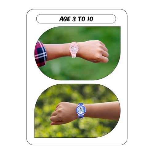 SPIKY Analog Watch For Kids Combo (Pink & Blue) | 3D Cartoon | 7 Multicolor LED Luminous Lights with Silicone Strap | Best Birthday Gift | Analogue Wrist Watches For Boys & Girls | Age 3-10 Yrs | Pack of 2 - Image 3