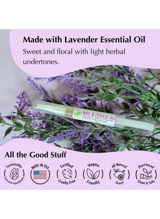 Mona Brands Revitalizing Natural Nail Oil Cuticle Pen With 14 Plant Oils Restores & Protects Damaged Cuticles & Nails Moisturizes Strengthens Soothes Shines (4Pk Lavender (2.5 Ml Each)) - Image 2