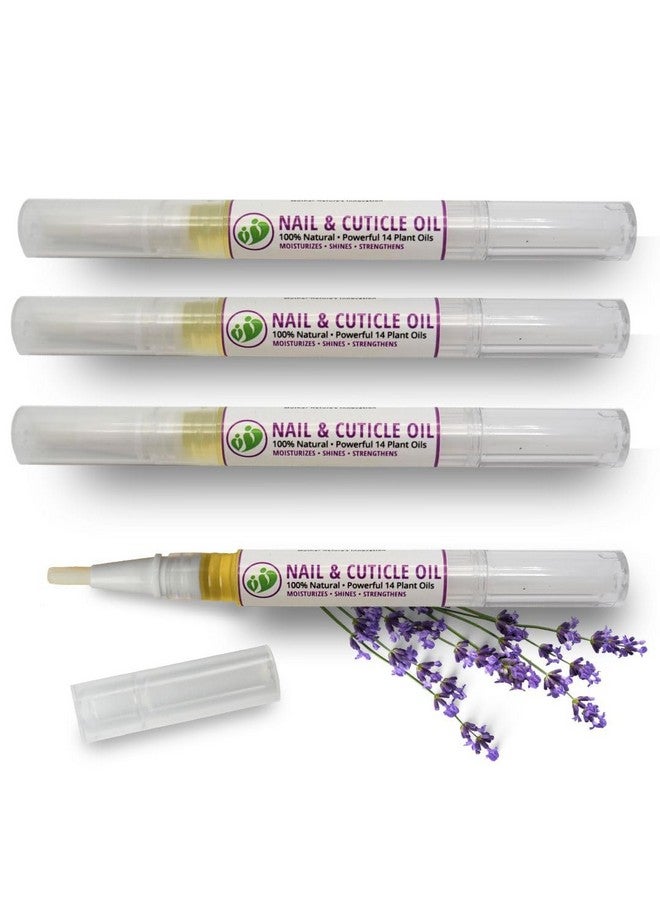 Mona Brands Revitalizing Natural Nail Oil Cuticle Pen With 14 Plant Oils Restores & Protects Damaged Cuticles & Nails Moisturizes Strengthens Soothes Shines (4Pk Lavender (2.5 Ml Each)) - Image 1