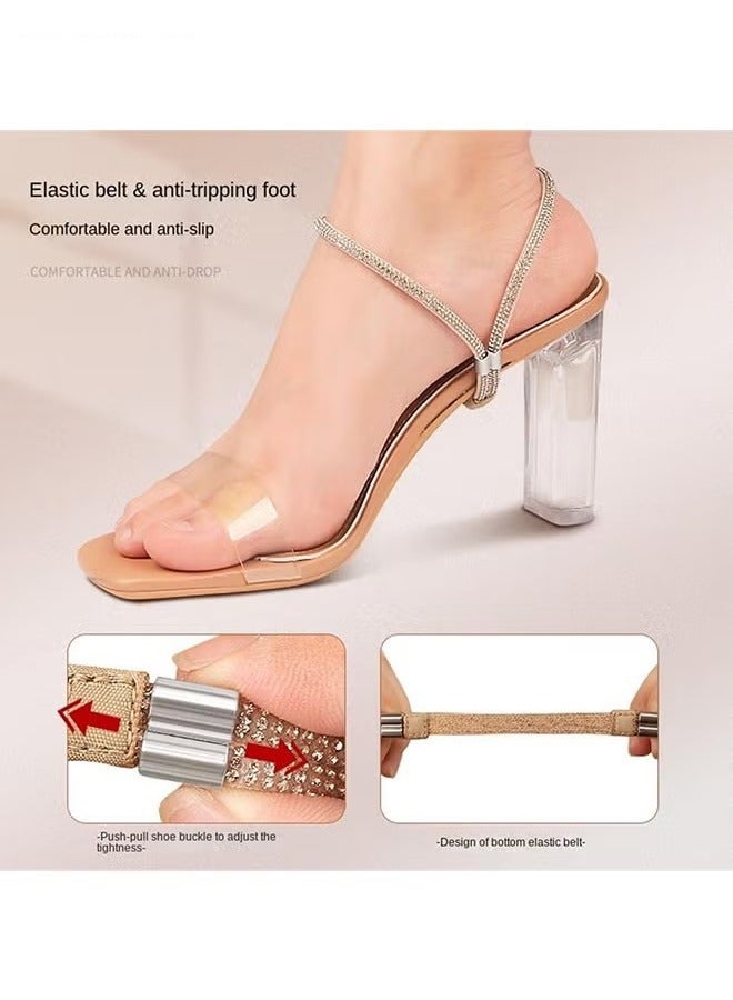 أخبار 4 زوجان من أحذية الكعب المرن المرن ، وأشرطة عالية الكعب المضادة للوزن ، وأشرطة الكاحل الحذاء المرن ، وأشرطة أحذية قابلة للفصل للكعب ، حزام أحذية مرنة قابلة للتعديل - Image 3