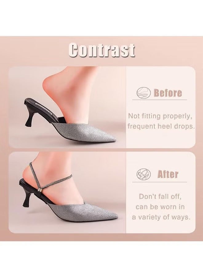 أخبار 4 زوجان من أحذية الكعب المرن المرن ، وأشرطة عالية الكعب المضادة للوزن ، وأشرطة الكاحل الحذاء المرن ، وأشرطة أحذية قابلة للفصل للكعب ، حزام أحذية مرنة قابلة للتعديل - Image 5