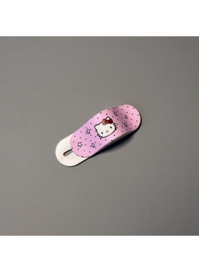 2Pcs Cute Cartoon Bandage-Style Phone Stand, Kitty Design Adhesive Lazy Desktop Phone Holder - Image 2