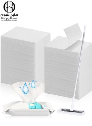 Wet Mop Pads Refills for Floor Cleaning Sweeper – Disposable Moist Cleaning Cloth Wipes for Hardwood, Wood, Tile, Vinyl Floors, Furniture – 20 PCS (21 x 40 cm) – Dust, Hair & Stain Absorbing, Soft Non-Woven Cotton, Re-Sealable Pack, Easy Home Floor Cleaning