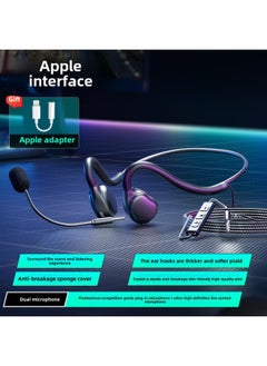 Live Headset Anchor Dedicated Computer Wired Headset Desktop Notebook Noise Reduction Headset Microphone 2-in -1-Color:2m [black] Ios Apple Flat Head Interface