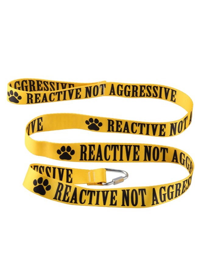 BLUPARK Funny Service Dog Leash Reactive Not Aggressive Dog Leash Walking Training Dog Leashes Dog Owner Pet Lover Gift (Reactive Not Aggressive-YE) - Image 1