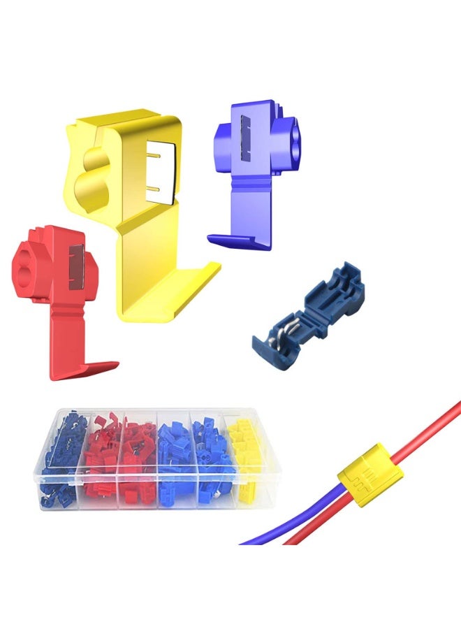 HEADVANA 65 Pcs Quick Splice Snap Wire Connector Set, Scotch Lock Splice Connector Double Run, Crimp Wire Splice Connectors. - Image 1